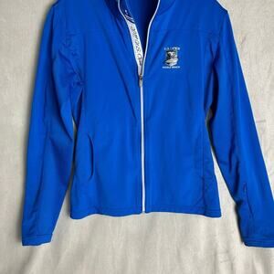 LevelWear Womens Zip Up Jacket - Size Small Royal Blue Light Coat US Open